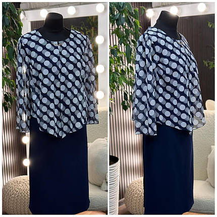 Стильна жіноча сукня, тканина "Креп-Дайвінг" 54, 56, 58 розмір 54, фото 1