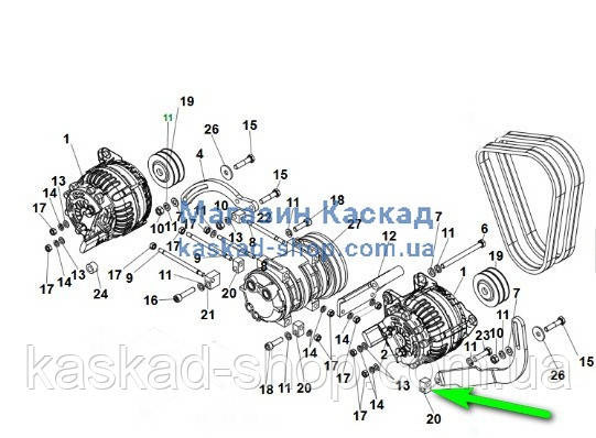 Розпірка 2050774244 кронштейна кріплення генератопа Tatra-815., фото 1