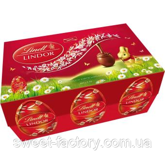 Шоколадні яйця Lindt Lindor Vollmilch Eggs 6er 168g, фото 1