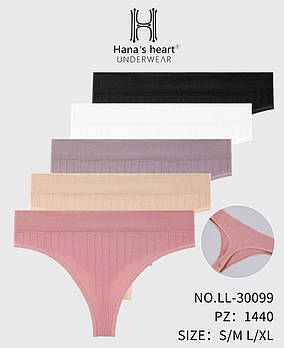 Трусики жіночі рубчик Hana's heart, розміри S-M, L-XL, асорті, 30099