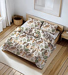 Бязь "Гербарій" листя пальм та монстери на білому тлі № М-3431, фото 2