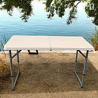 Пластиковый раскладной стол 60*120 см, для пикника, дачи, рыбалки и отдыха на природе.