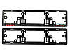 Рамка номерного знаку без напису (білий та червоний катафоти) (к-кт - 2шт)