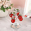 Декор для дому скляна яблуня із кришталевого скла, фото 5