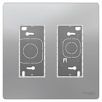 Блок unica system+ відкрита вставка 2х2 алюміній