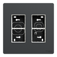 Блок unica system+ відкрита вставка 2х2 антрацит