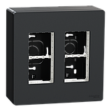Блок unica system+ відкрита вставка 2х2 антрацит, фото 3