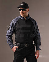 Убакс бойова сорочка URBAN Стрейч у клітку Синя