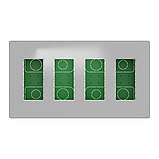 Блок unica system+ прихована вставка 4х2 алюміній, фото 5