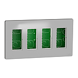 Блок unica system+ прихована вставка 4х2 алюміній, фото 6