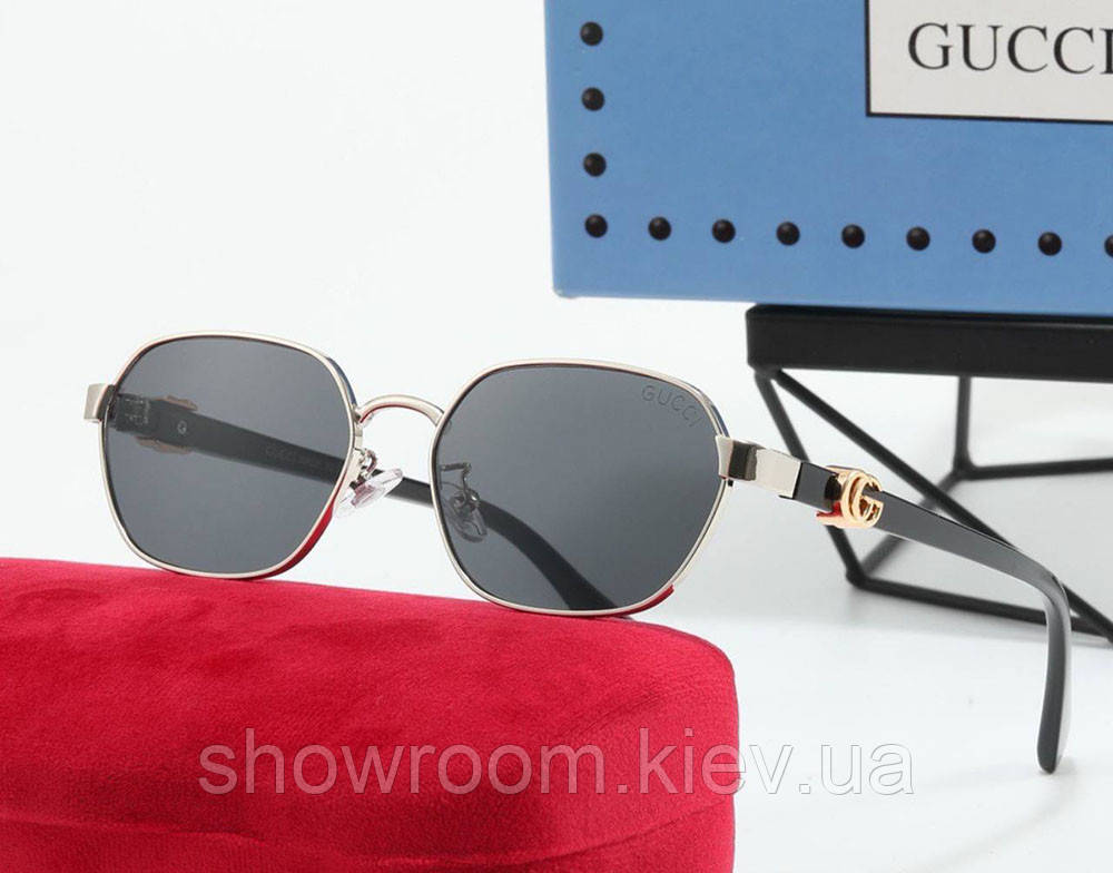 Жіночі брендові сонцезахисні окуляри GG 30691 silver