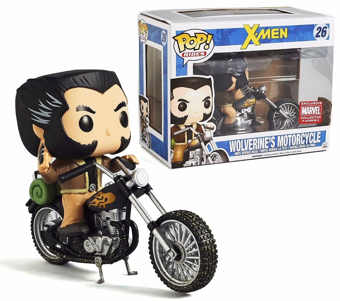 Фігурка Funko Pop Фанк Поп X-Men Wolverine`s Motorcycle Люди-Ікс Россомаха на мотоциклі 10 см XM W26, фото 1
