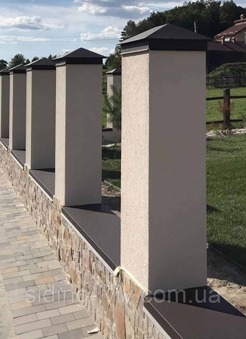 Дашки металеві на паркан,капелюшки капелюхи на паркан металеві, фото 1