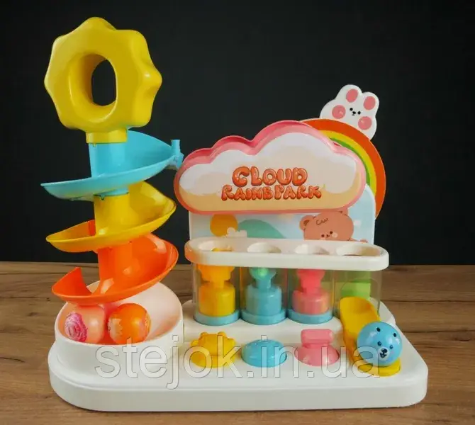 Настільна ігрова платформа зі спіральною гіркою Райдужка, фото 1