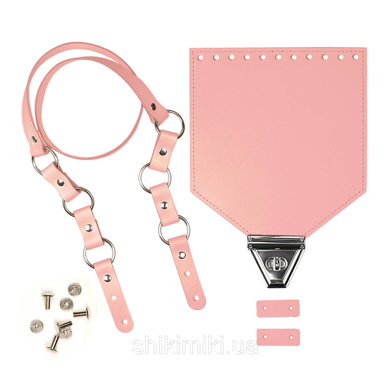 Комплект із натуральної шкіри для сумки Орео, колір Зефірка, фото 1