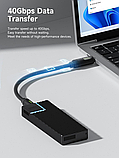 Кабель USB-С універсальний HAGiBiS SX02 з LED-дисплеєм силіконовий (1 м), Black, фото 4