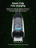 Кабель USB-С універсальний HAGiBiS SX02 з LED-дисплеєм силіконовий (1 м), Black, фото 7