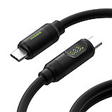 Кабель USB-С універсальний HAGiBiS SX02 з LED-дисплеєм силіконовий (1 м), Black, фото 8