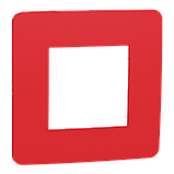 Рамка 1-постова, Червона/білий, фото 4