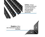 Стелаж металевий розбірний на болтах 1500х750х300, 4 полиці фарбований метал 35кг/полку Чорний Стелаж лофт, фото 5