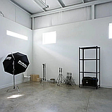 Стелаж металевий розбірний на болтах 1500х750х300, 4 полиці фарбований метал 35кг/полку Чорний Стелаж лофт, фото 9