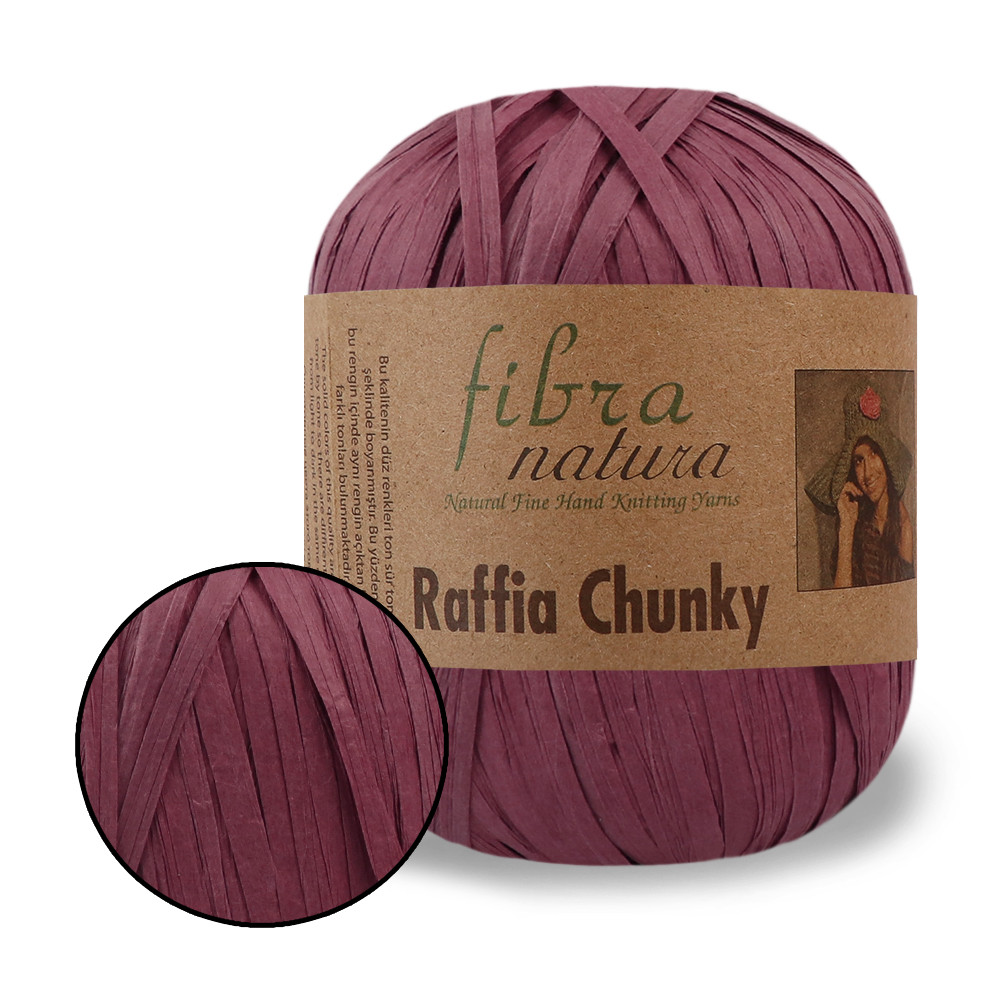 FibraNatura Raffia Chunky, Червоне дерево №114-07, пряжа рафія для сумок