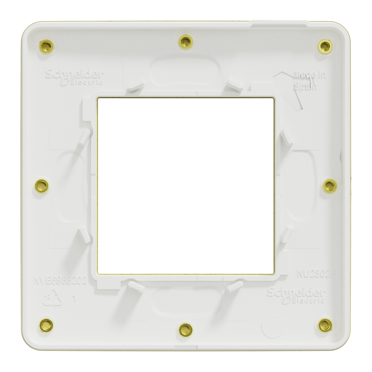 Cover frame, Unica Studio Metal, 1 gang, gold