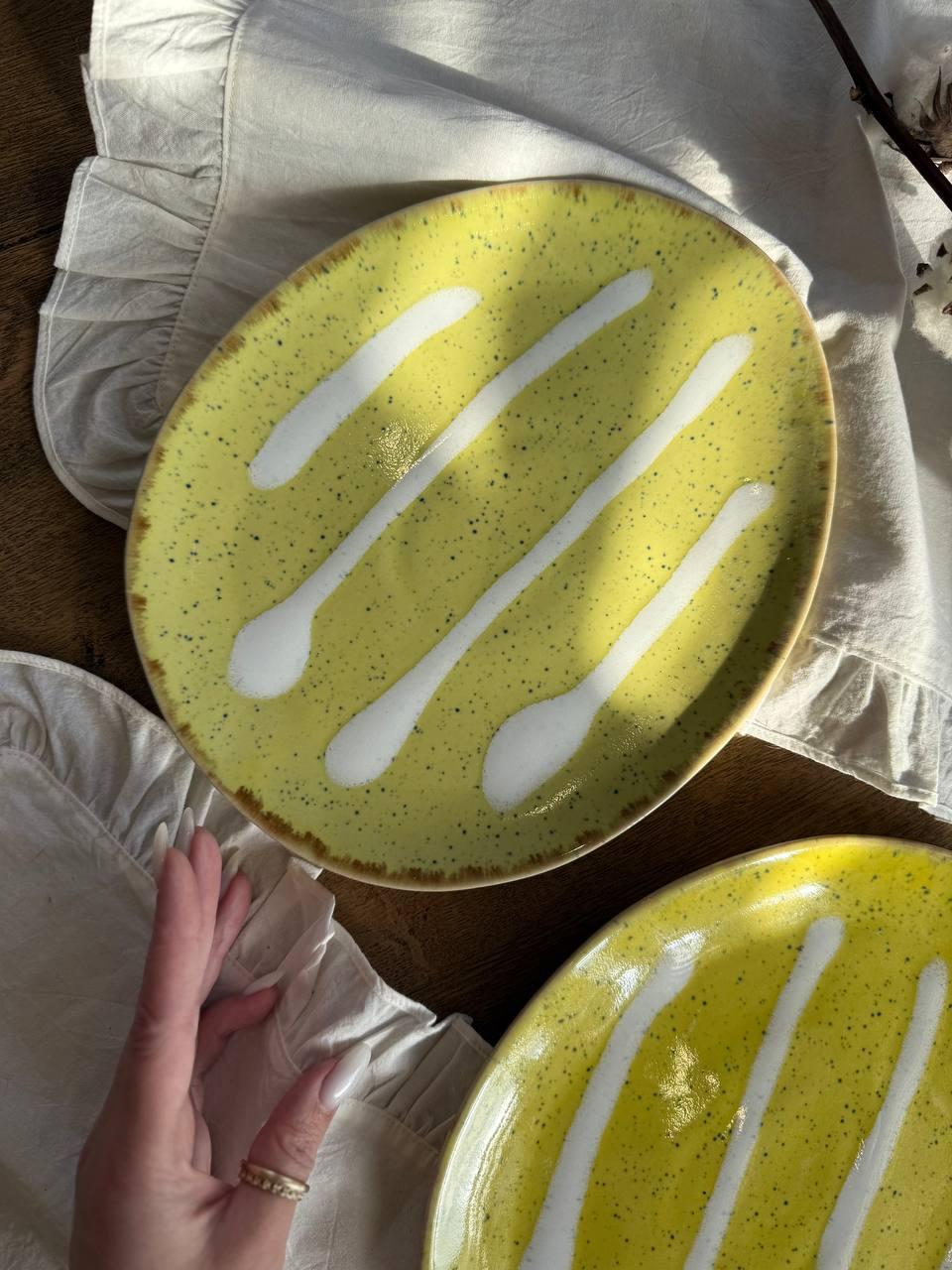 Тарілка Овальна 26 см / 22 см Feedom Yellow Ексклюзив, фото 1
