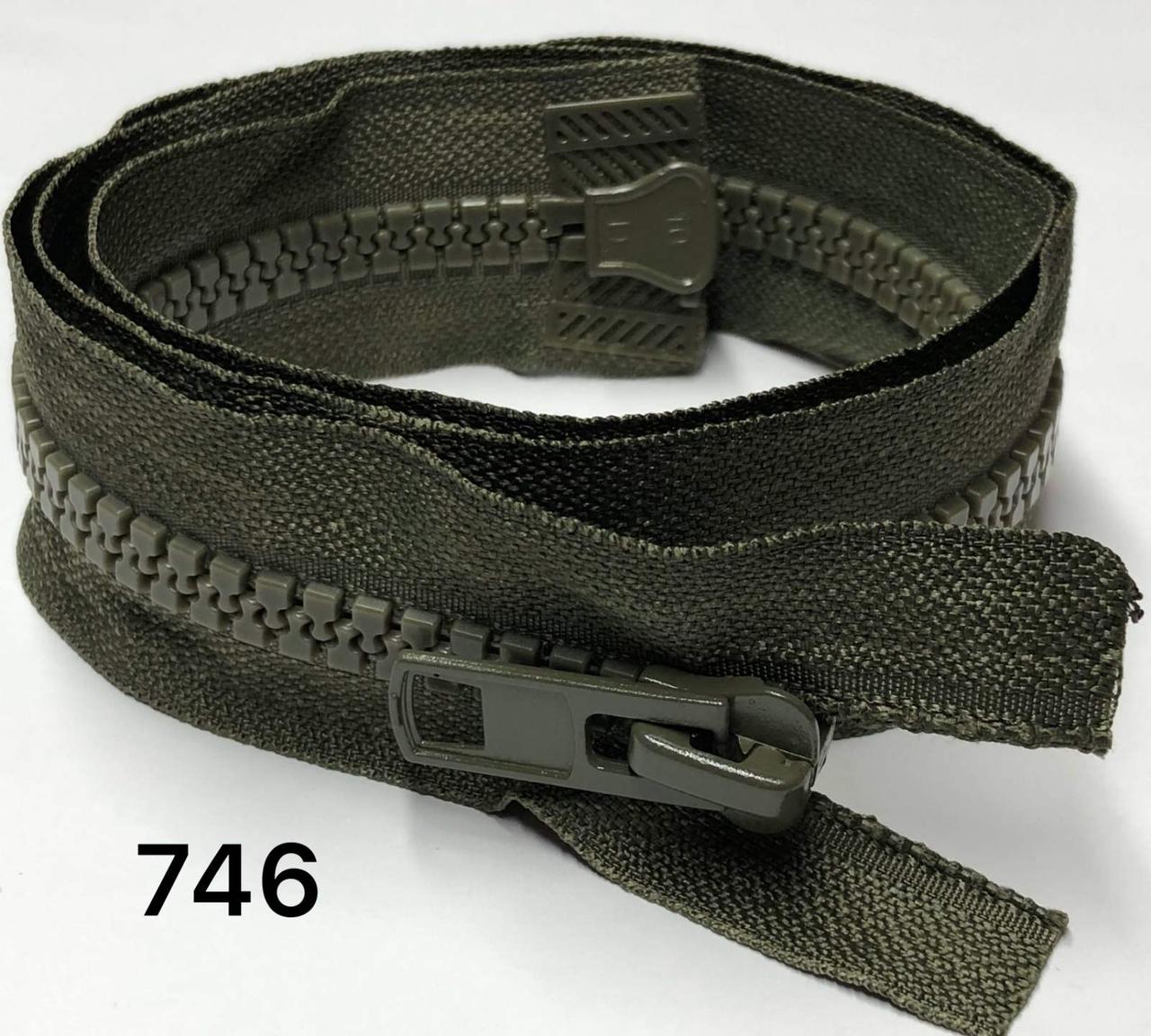 Застібка Блискавка Трактор 90см (Тип 10) на дві бігунки Хакі