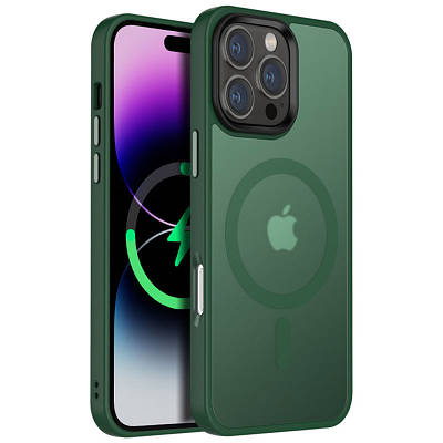 TPU+PC чохол Metal Buttons with MagSafe Colorful для Apple iPhone 16 Pro Max (6.9")