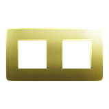 Cover frame, Unica Studio Metal, 2 gangs, gold, фото 7