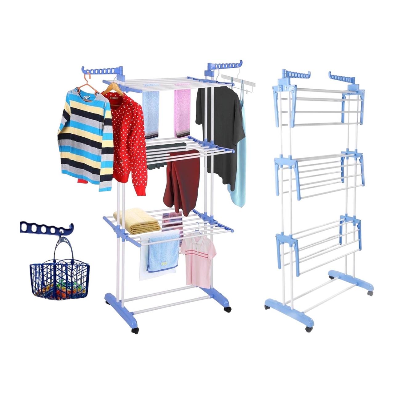 Багатоярусна сушарка для білизни з колесами Garment Rack