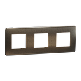 Cover frame, Unica Studio Metal, 3 gangs, anthracite, фото 7