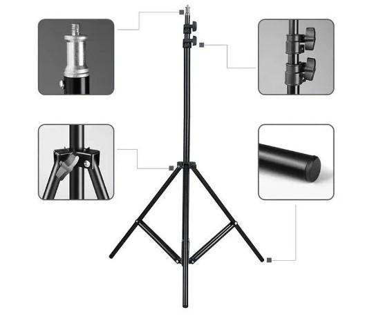 Штатив для кільцевої лампи 210 см універсальний tripod