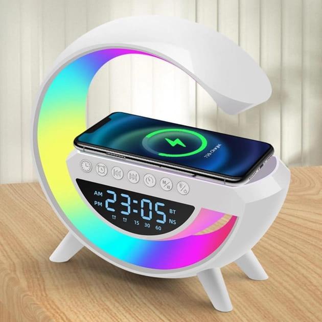 Настільна RGB лампа-нічник 3401 з бездротовою зарядкою MA273