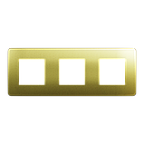 Cover frame, Unica Studio Metal, 3 gangs, gold, фото 6