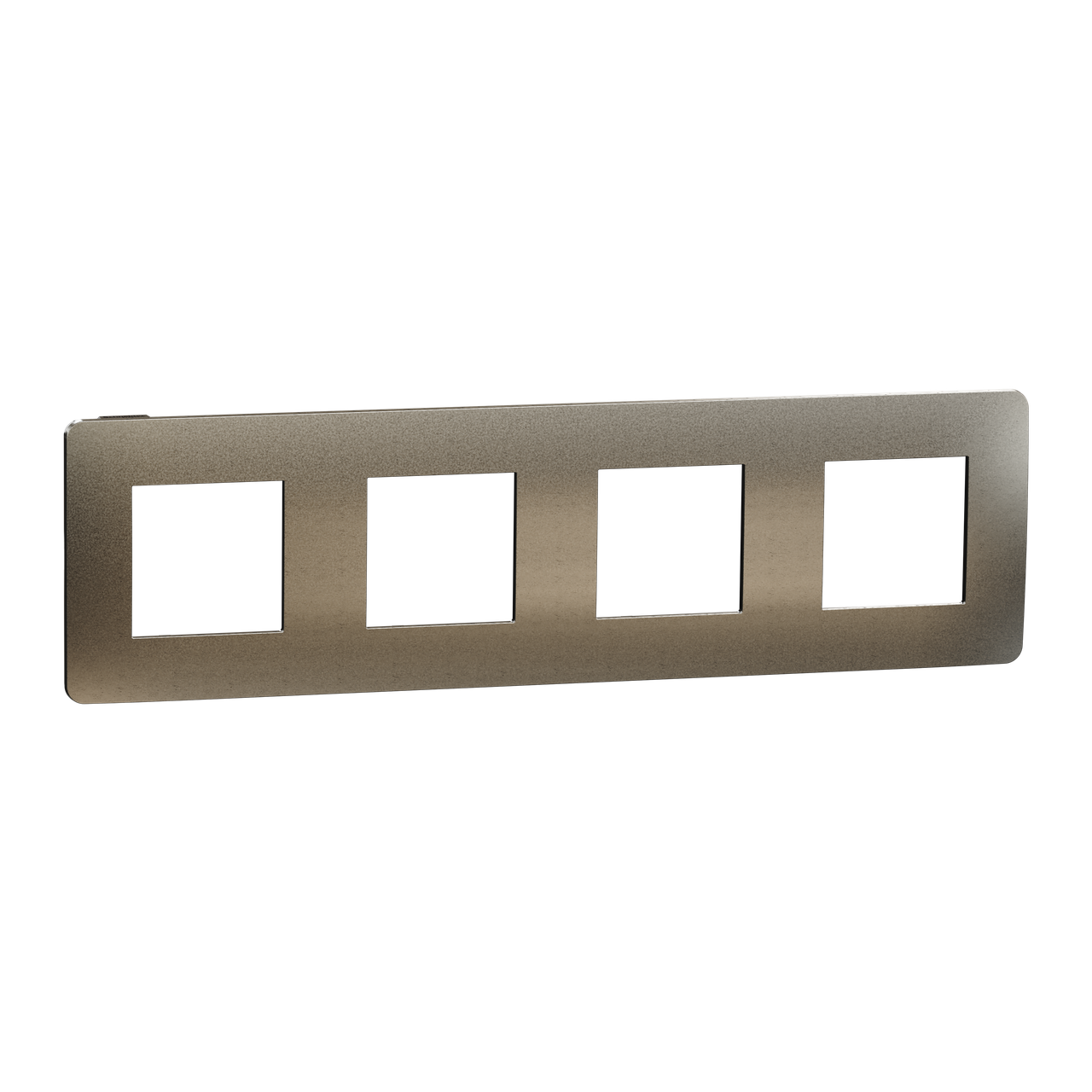 Cover frame, Unica Studio Metal, 4 gangs, bronze