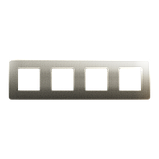 Cover frame, Unica Studio Metal, 4 gangs, bronze, фото 8