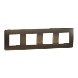 Cover frame, Unica Studio Metal, 4 gangs, anthracite, фото 5