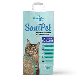Sani Pet (ТМ Природа) Бентонітовий наповнювач середній 5.0 кг