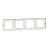 Cover frame, Unica Studio Metal, 4 gangs, copper, фото 2