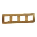 Cover frame, Unica Studio Metal, 4 gangs, copper, фото 6