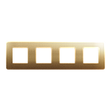 Cover frame, Unica Studio Metal, 4 gangs, copper, фото 7
