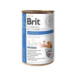 Brit (Брит) VetDiets Recovery Dog & Cat - Беззерновий вологий корм з лососем для собак та кішок у період одужання 400 гр
