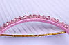 Обруч для волосся з кришталевими намистинами, ошатний обідок на голову, рожевий обруч, фото 7