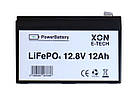 Акумулятор LiFePO4 XON PowerBattery 12.8V 12Ah (XBLFPW12012B 3107), фото 3
