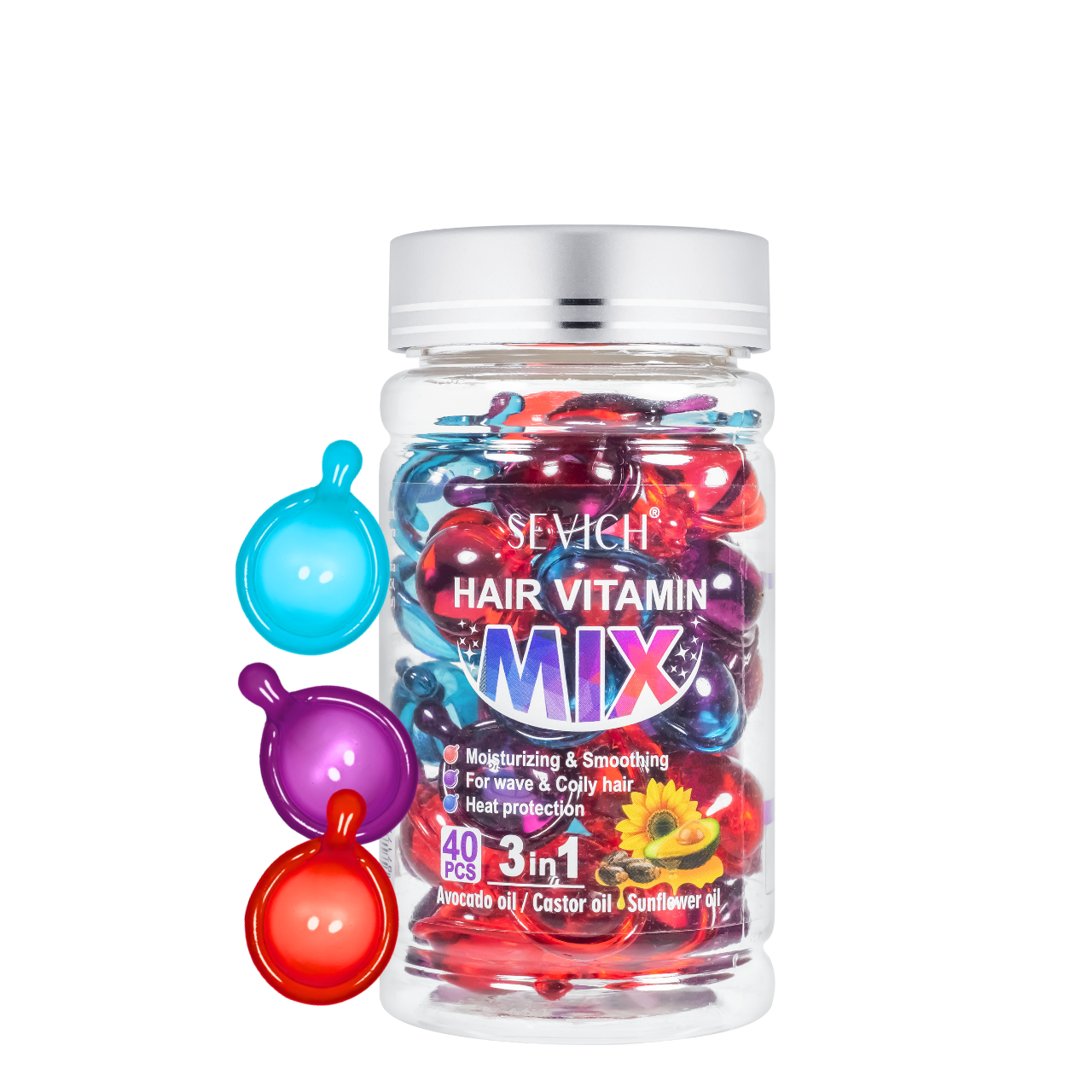 Вітаміни для волосся мікс Sevich Hair Vitamin Mix 3 в 1, 40 шт.