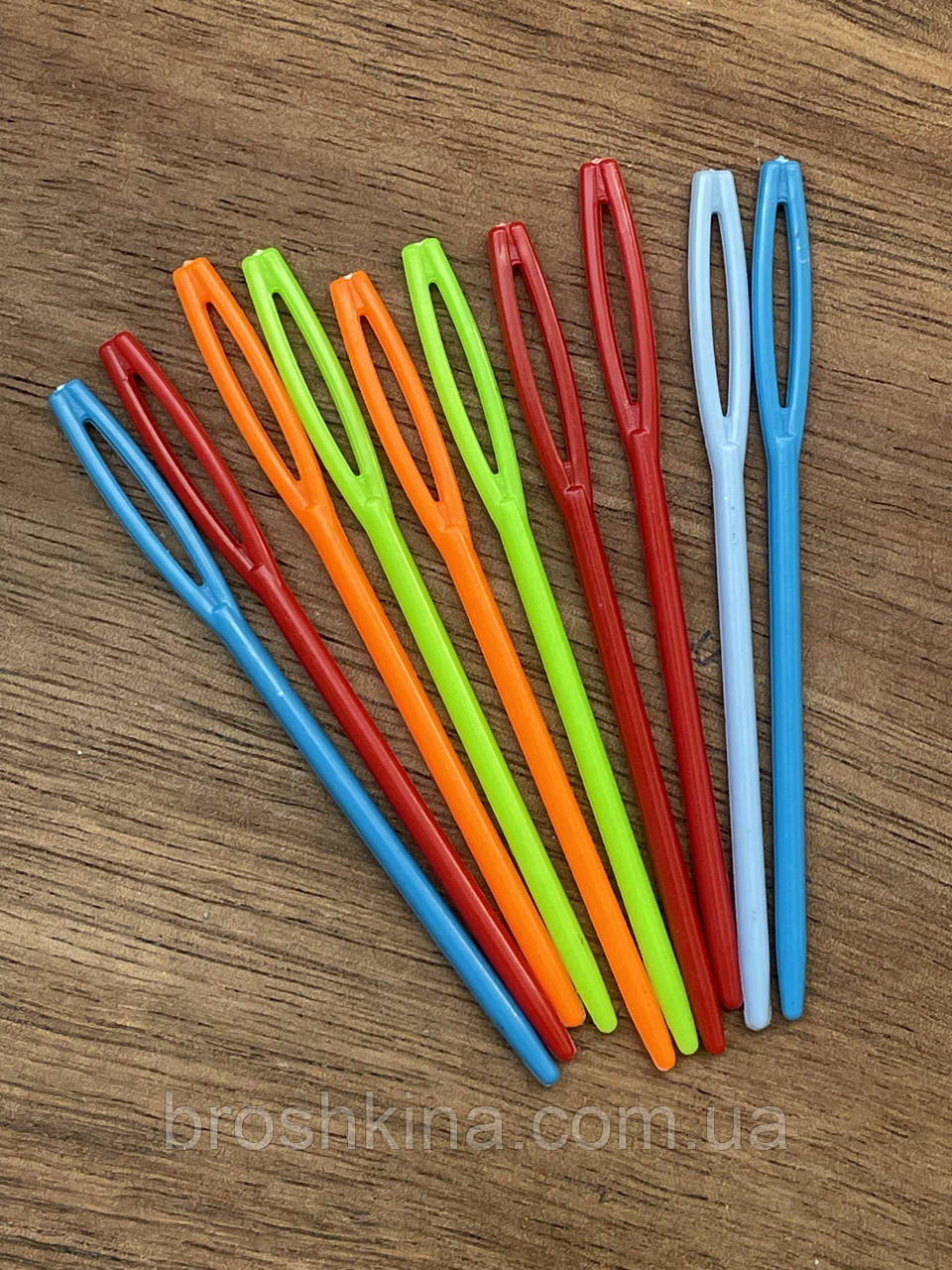 Набір пластикових голок для в'язання 10 шт (7 см), фото 1