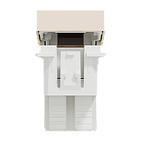 Перемикач перехресний 1-клавішний, 10А, 1 модуль, бежевий Unica New Studio, фото 3