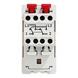 Перемикач перехресний 1-клавішний, 10А, 1 модуль, бежевий Unica New Studio, фото 6